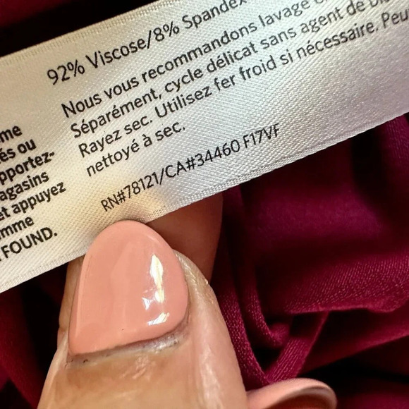 Eileen Fisher Tunic Hibiscus Red Viscose Jersey Mock Neck Caftan - Picture 11 of 16